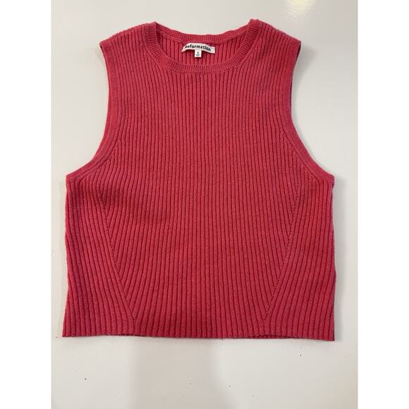 Reformation Benedetta Cashmere Top Size S Pink Color - Picture 2 of 5